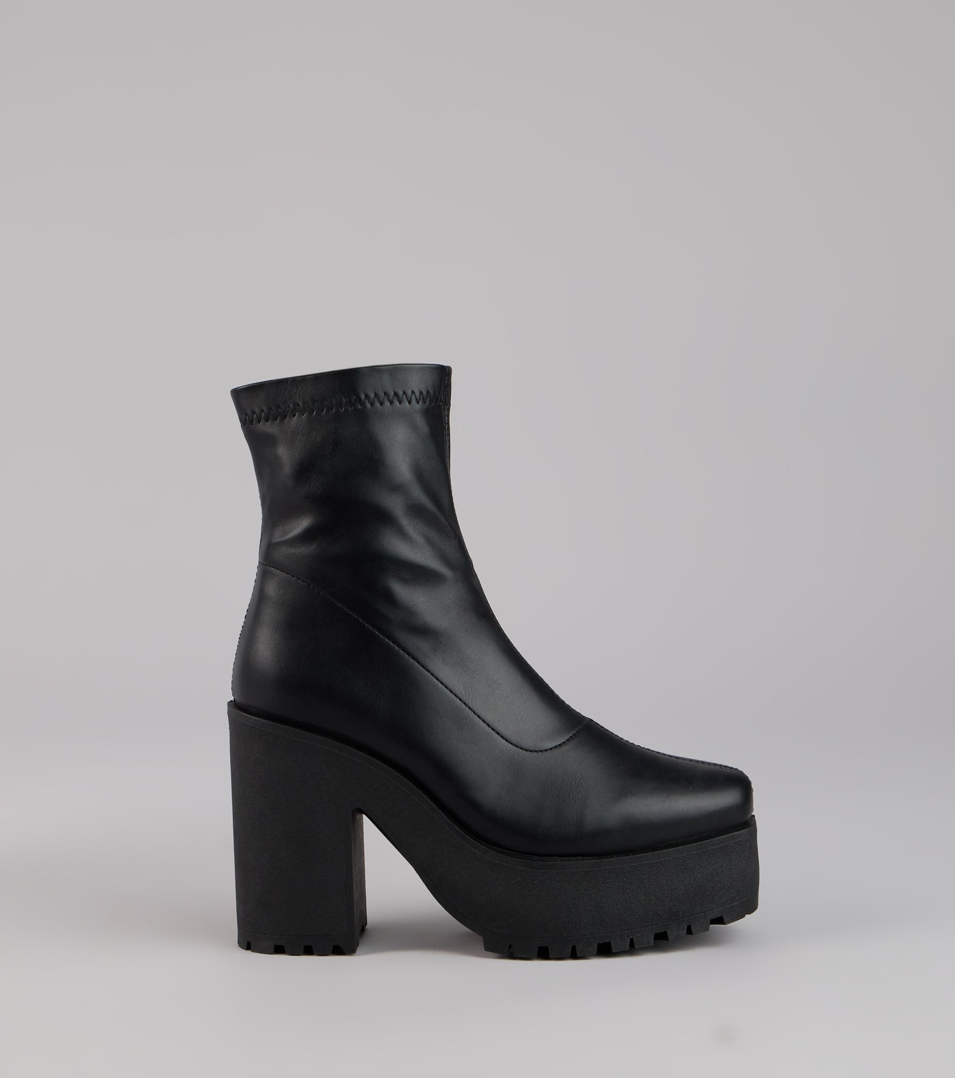 Power Stomp Platform Ankle Booties - Image 2