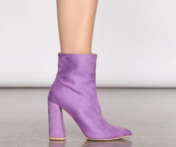All Things Femme Faux Suede Booties - Image 10