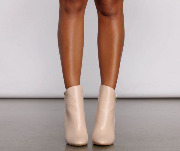 Moving On Faux Leather Lucite Booties - Image 15