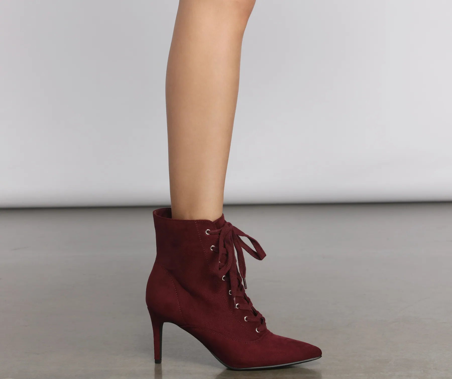 Sleek and Chic Lace Up Stiletto Booties - Image 2