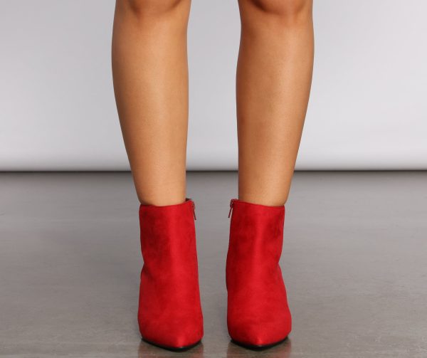 Lady In Red Block Heel Booties - Image 5