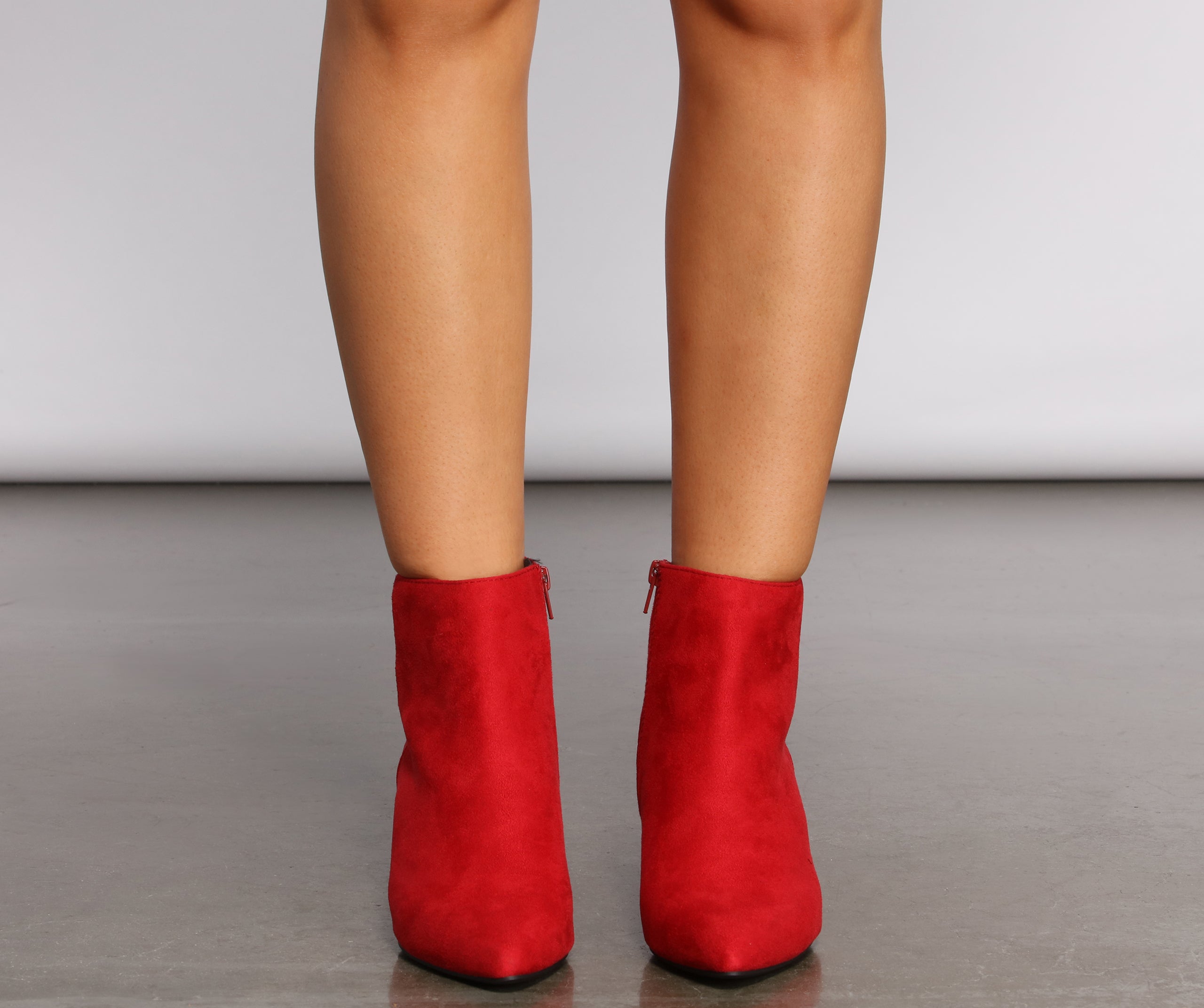Lady In Red Block Heel Booties - Image 5