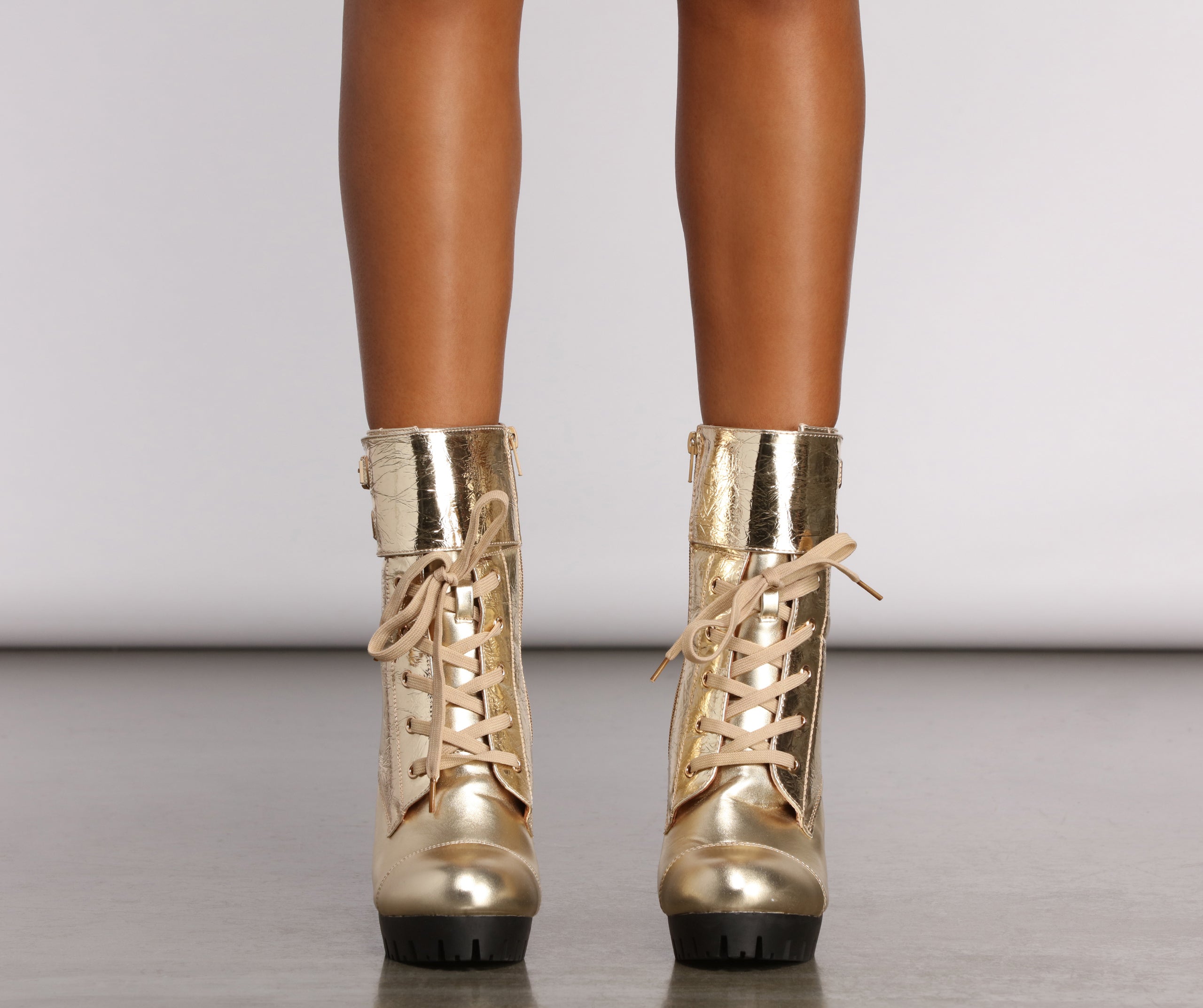 Major Metallic Moment PU Booties - Image 10