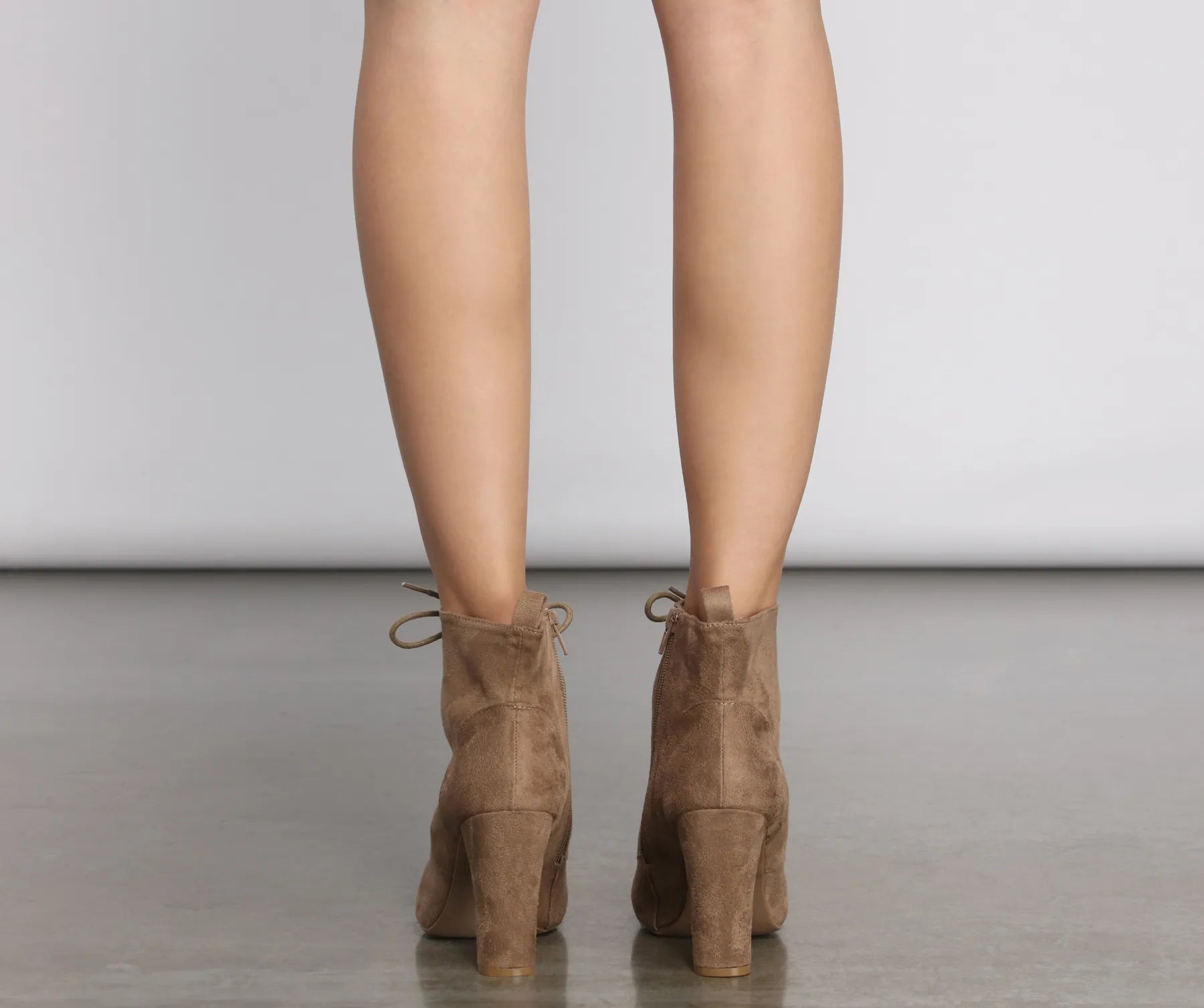Essential Faux Suede Lace Up Booties - Image 8