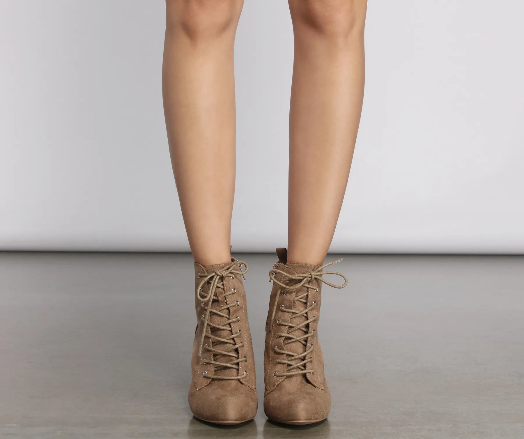 Essential Faux Suede Lace Up Booties - Image 10