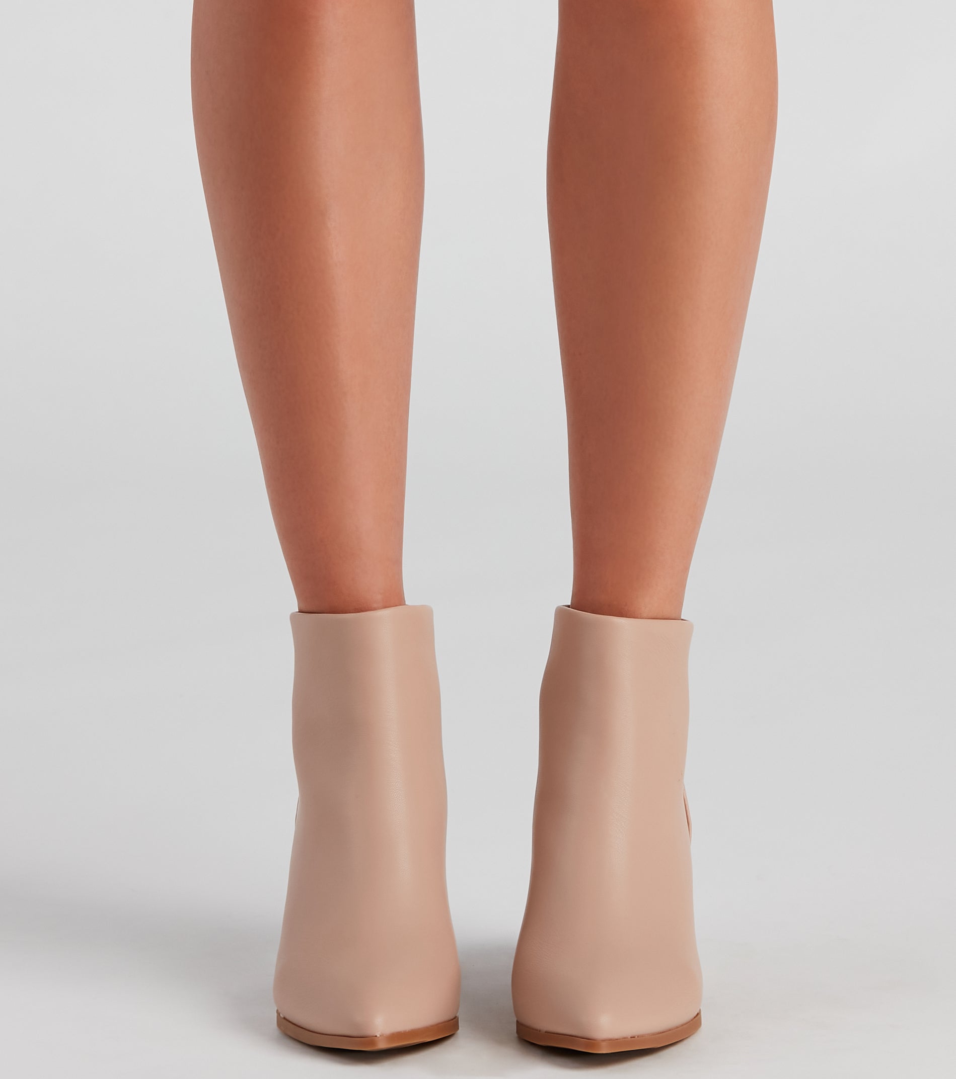 Basic Chic Faux Leather Booties - Image 2
