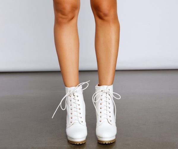 Elevated And Trendy Lace-Up Booties - Image 3