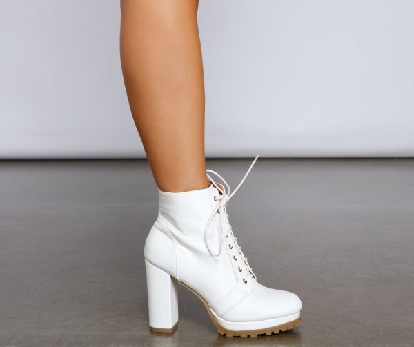 Elevated And Trendy Lace-Up Booties - Image 5