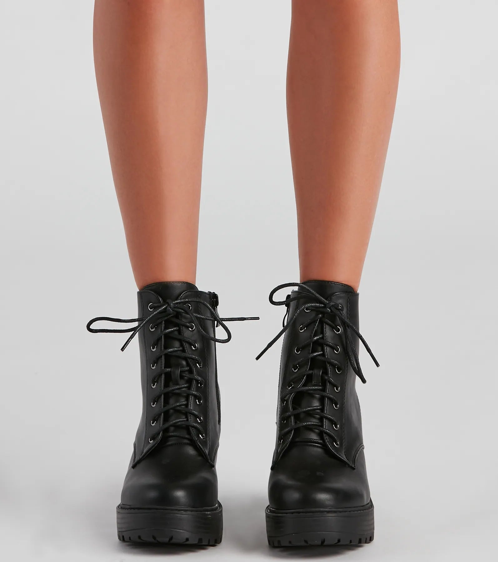 Edgy Babe Platform Lace-Up Booties - Image 6