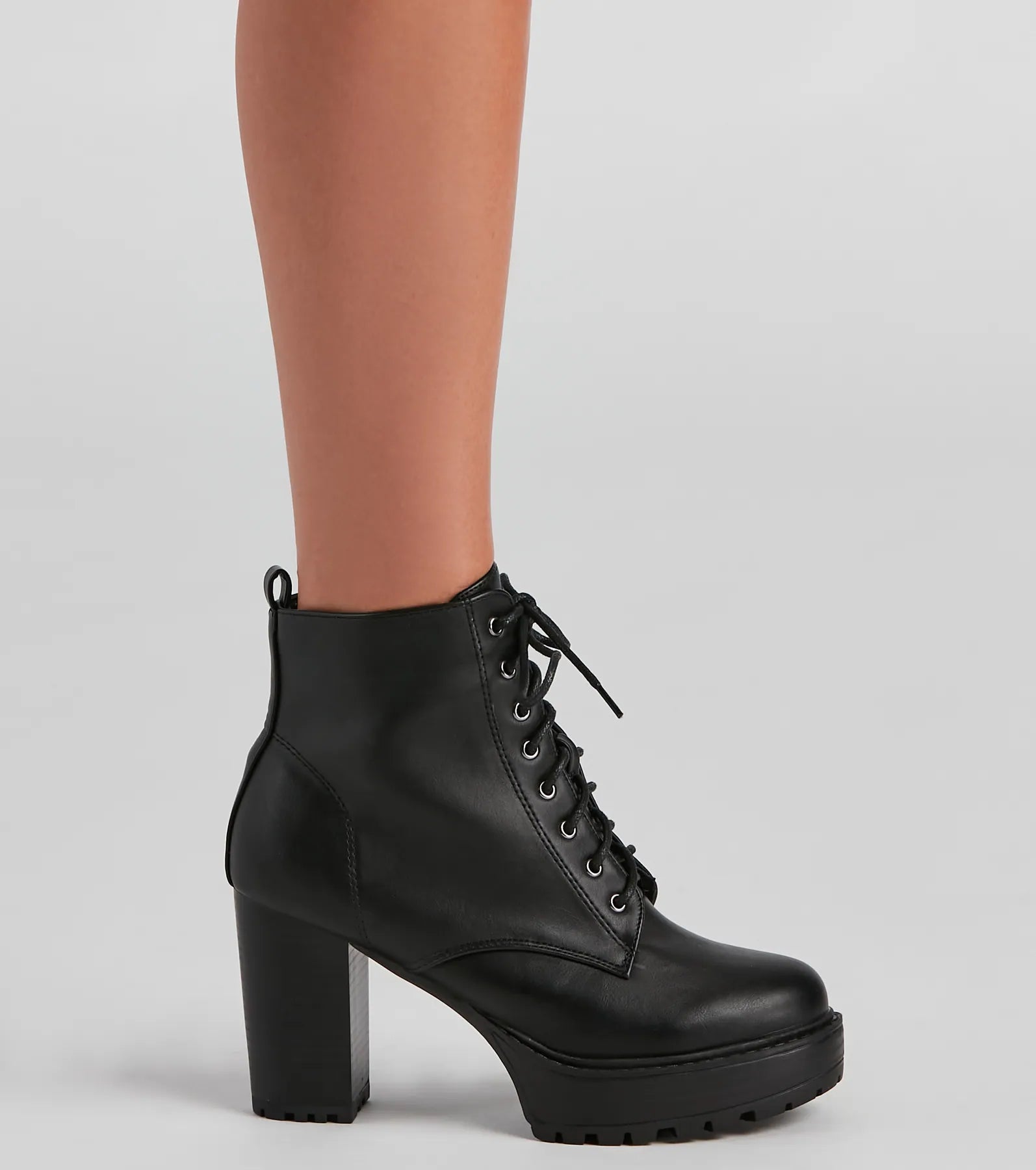 Edgy Babe Platform Lace-Up Booties - Image 7