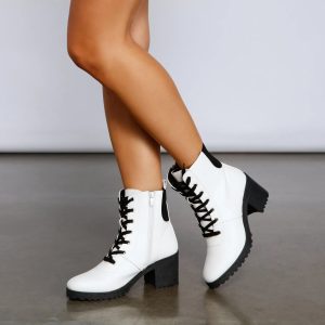 Don't Call It A Throwback Lace-Up Combat Boots