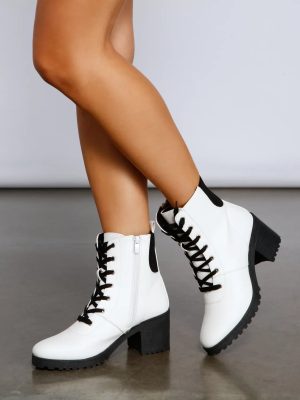 Don't Call It A Throwback Lace-Up Combat Boots