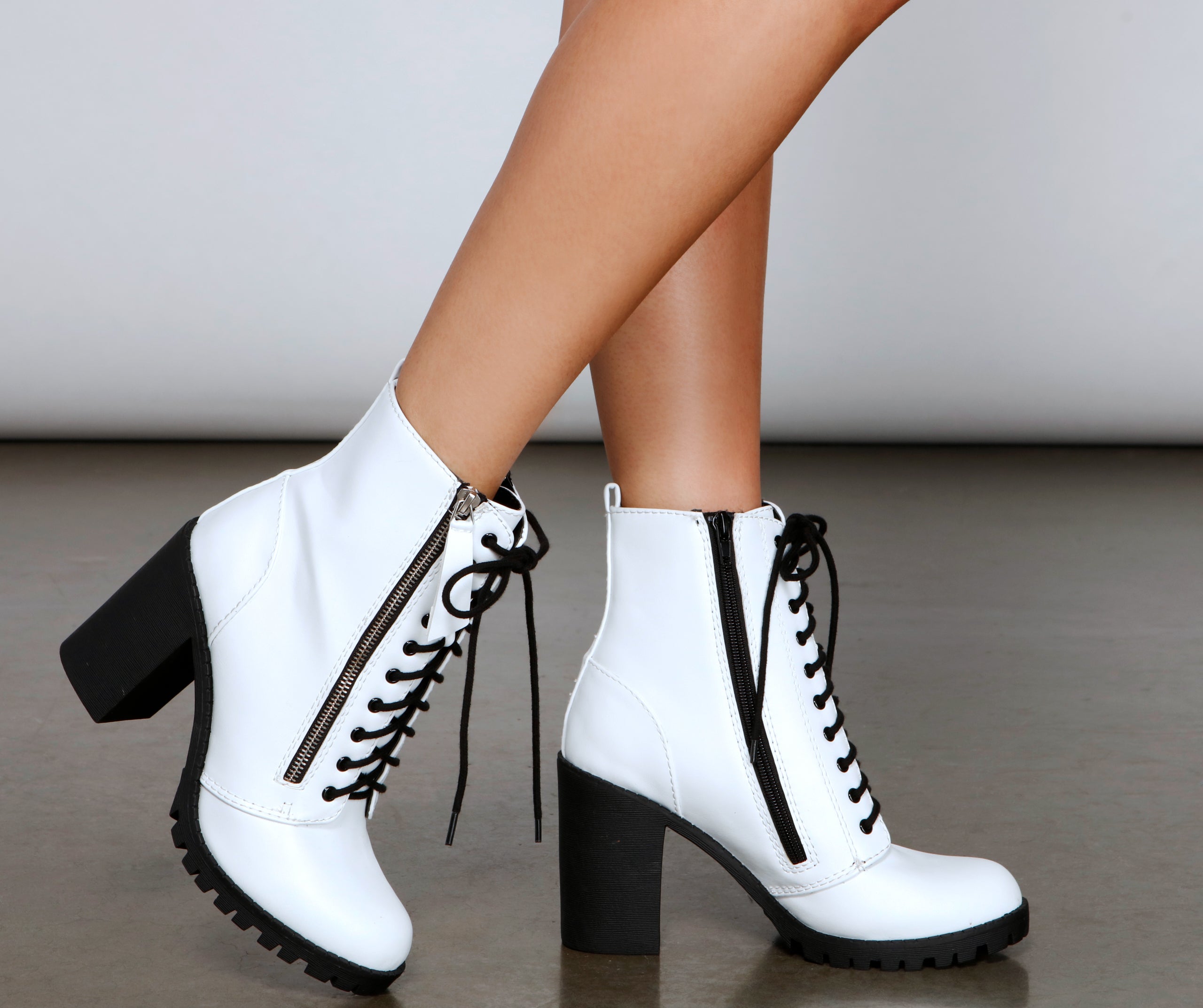 Own It Faux Leather Zipper Booties - Image 3