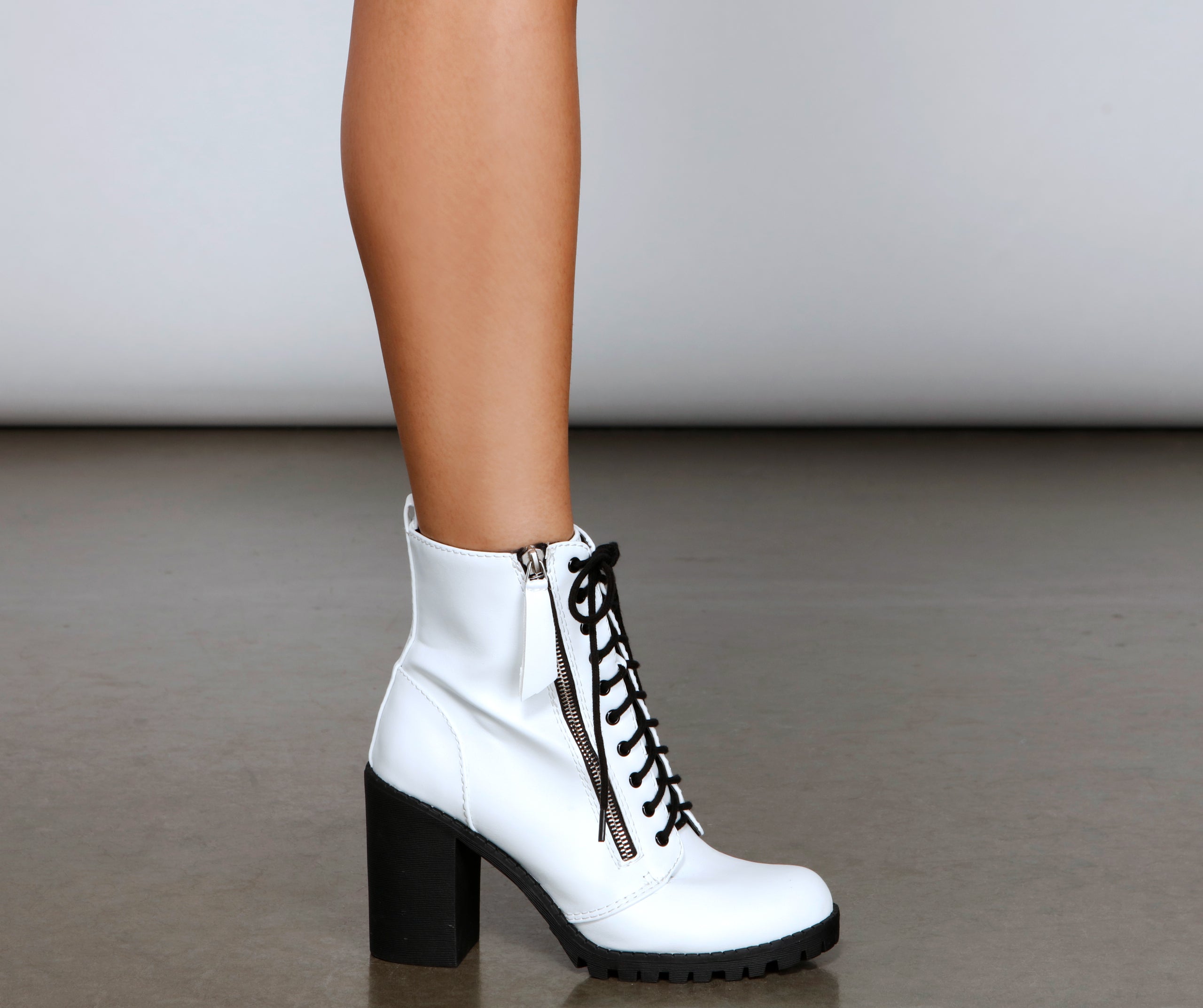 Own It Faux Leather Zipper Booties - Image 4