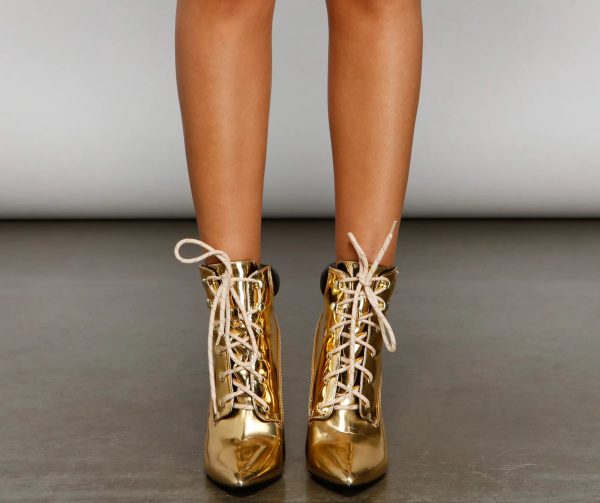Futuristic Glamour Chrome Booties - Image 2