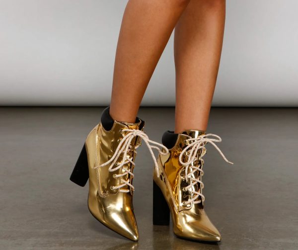 Futuristic Glamour Chrome Booties - Image 3