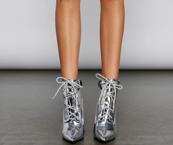Futuristic Glamour Chrome Booties - Image 8