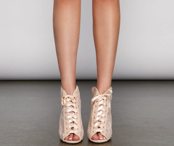 Stunning Glamour Lace Stiletto Booties - Image 8