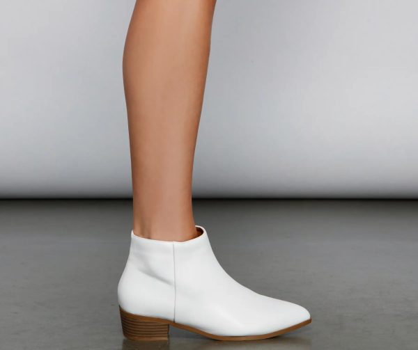 Simple And Elevated Faux Leather Booties - Image 3