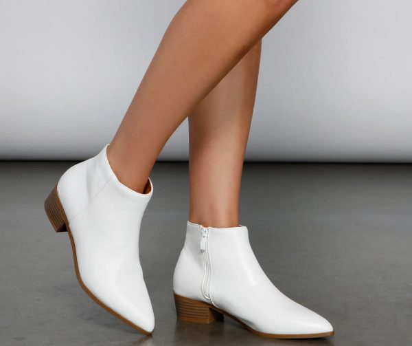 Simple And Elevated Faux Leather Booties - Image 4