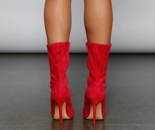 Luxe Feels Faux Suede Stiletto Booties - Image 10