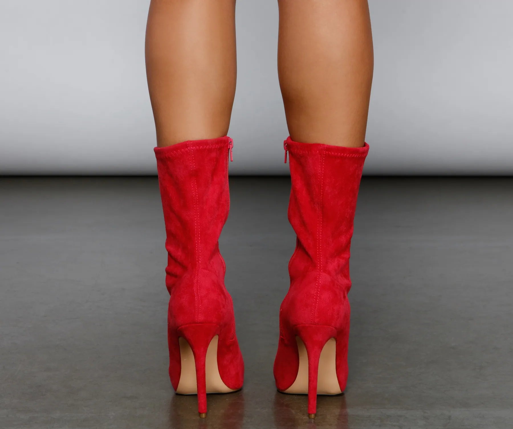 Luxe Feels Faux Suede Stiletto Booties - Image 10