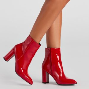 Rebel With Style Block Heel Booties