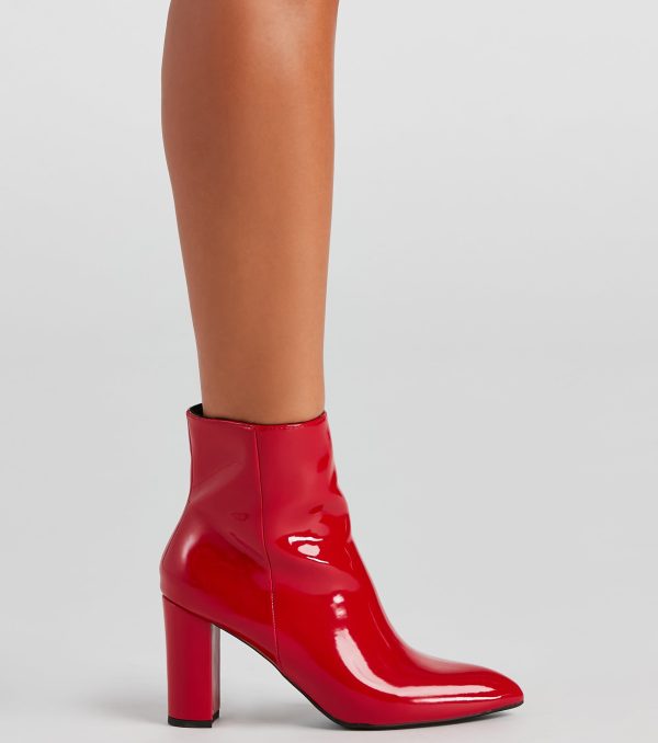 Rebel With Style Block Heel Booties - Image 3
