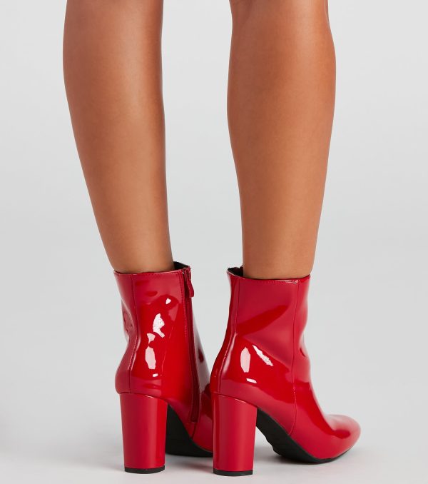 Rebel With Style Block Heel Booties - Image 4
