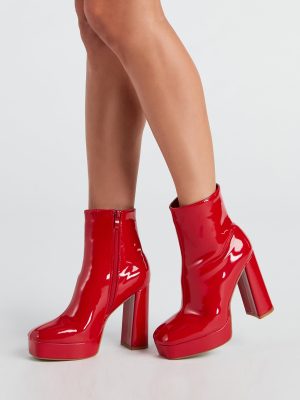 Gloss Move Patent Platform Booties