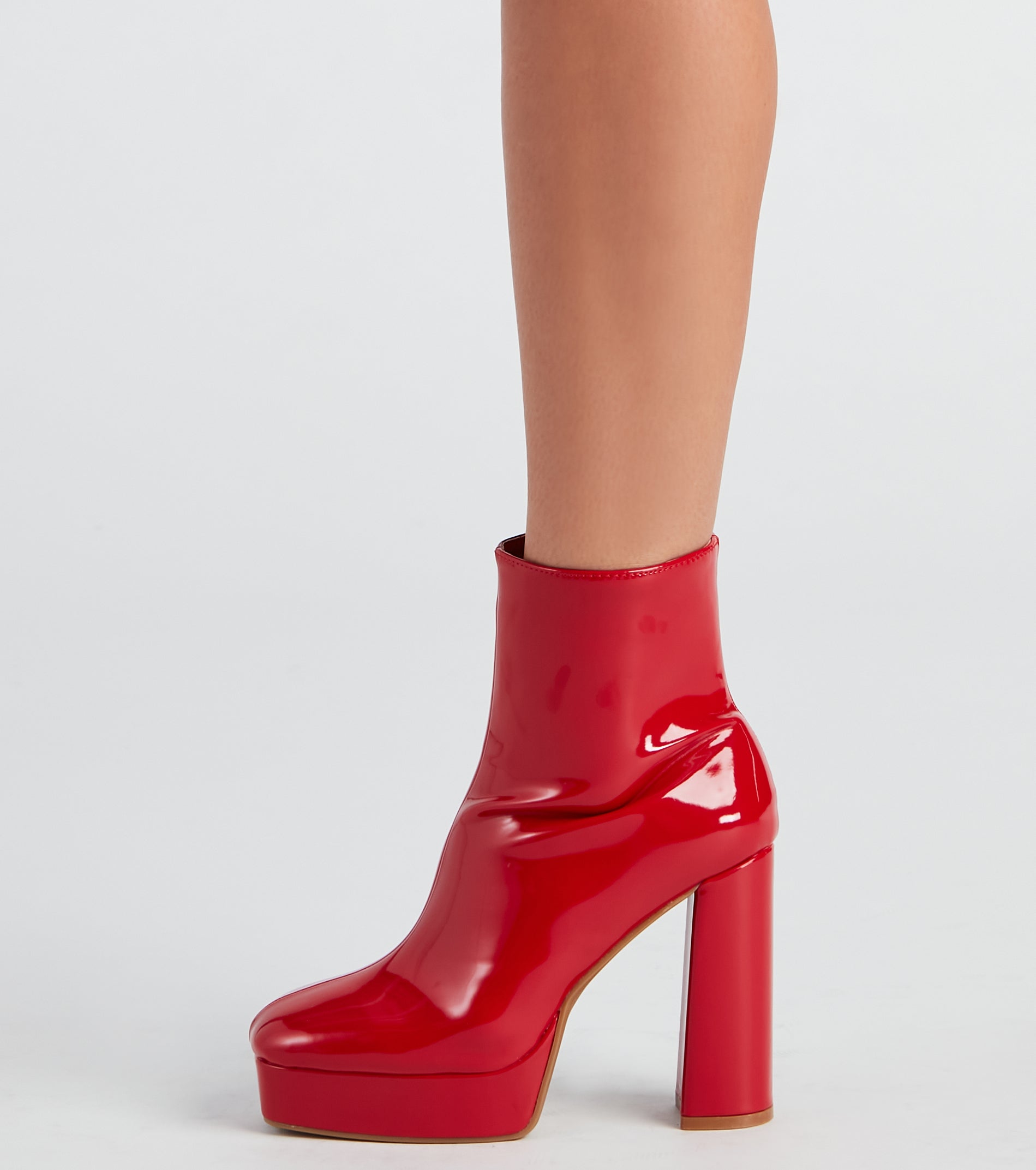 Gloss Move Patent Platform Booties - Image 3