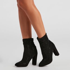 Sparkle Society Rhinestone Booties