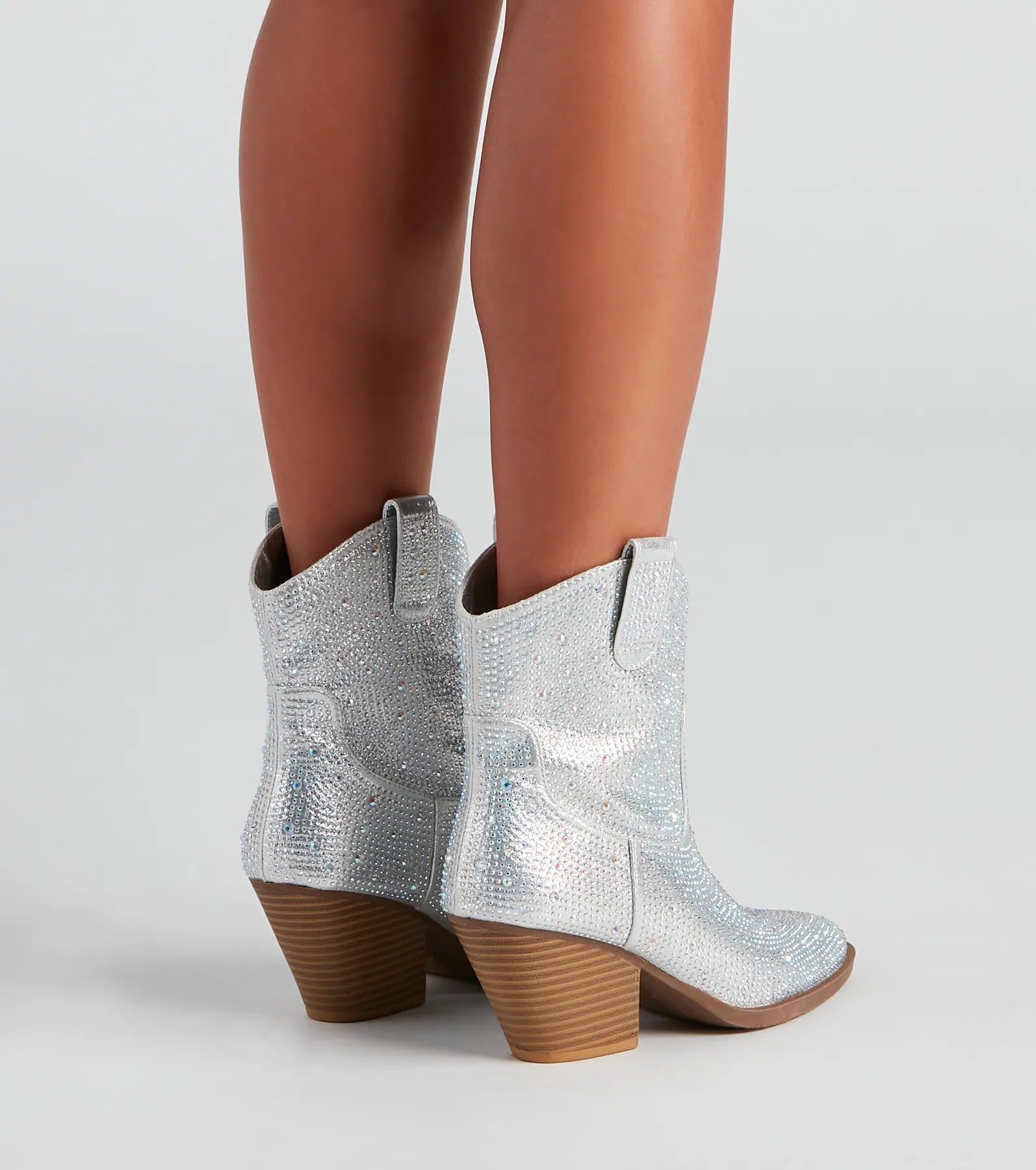 Glitzy Rhinestone Western Booties - Image 8