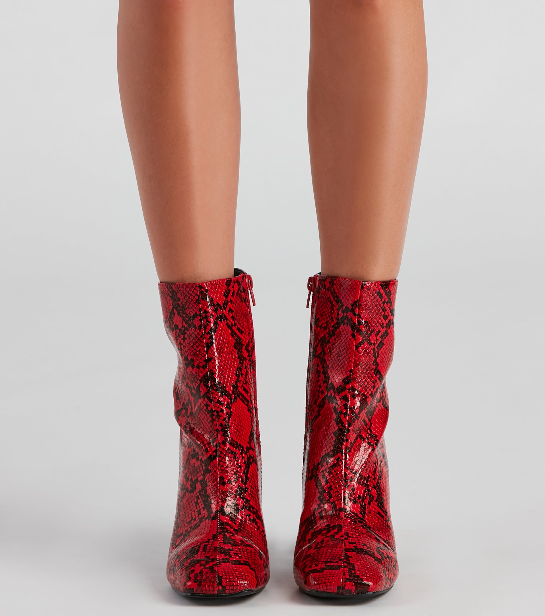Make You Rattle Faux Leather Snake Booties - Image 2