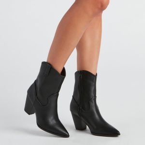 Country Cutie PU Western Booties