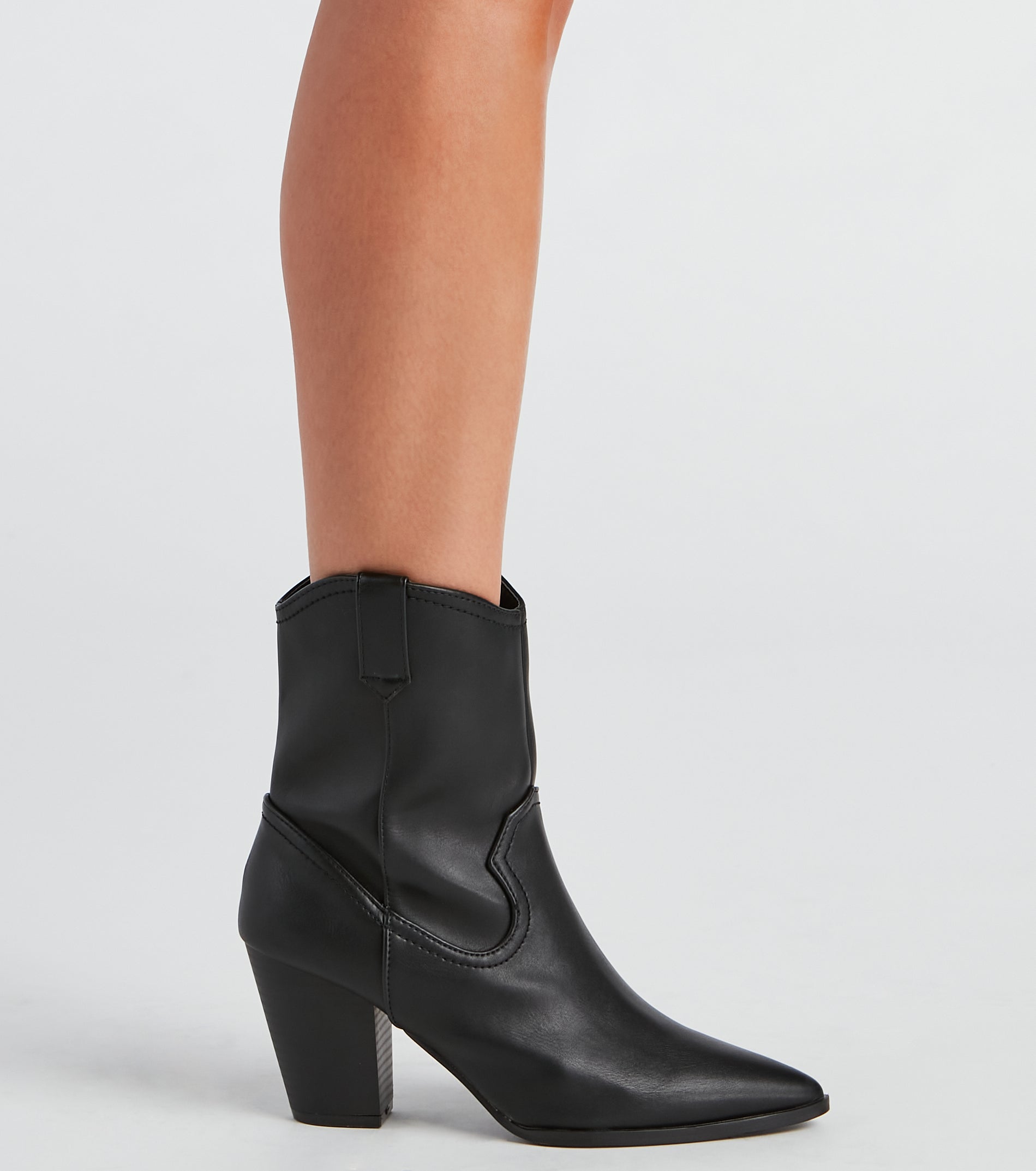 Country Cutie PU Western Booties - Image 3
