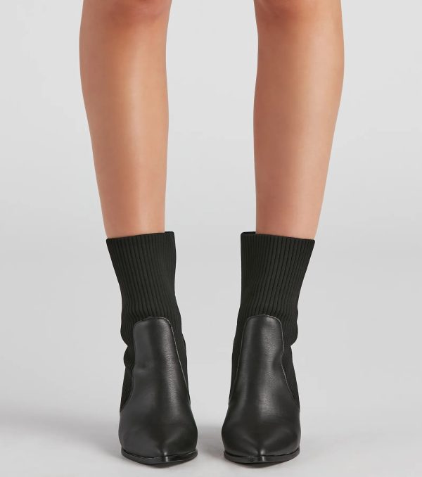 Walking Knit Style Block Booties - Image 6
