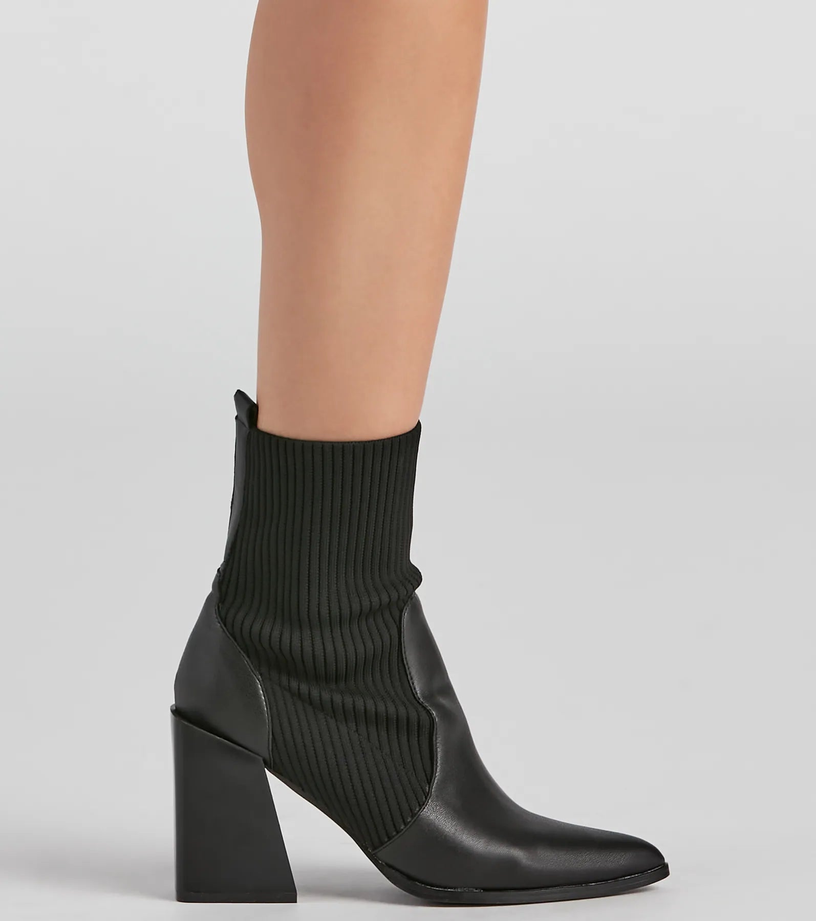 Walking Knit Style Block Booties - Image 7