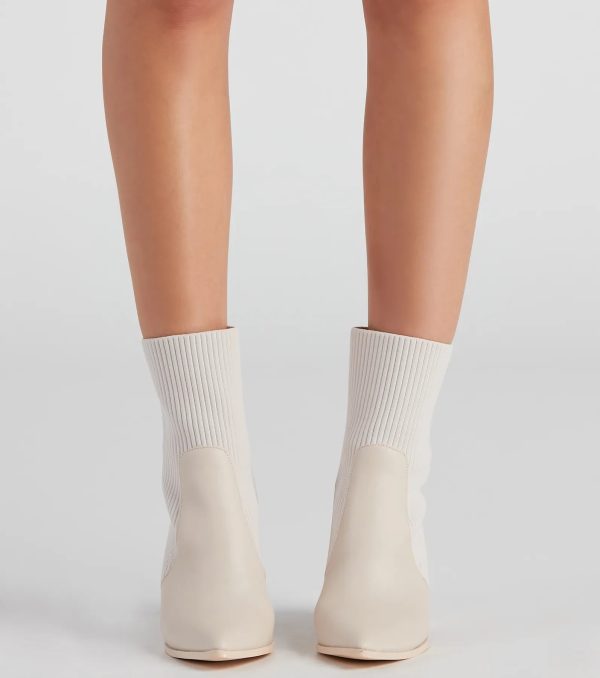 Walking Knit Style Block Booties - Image 2