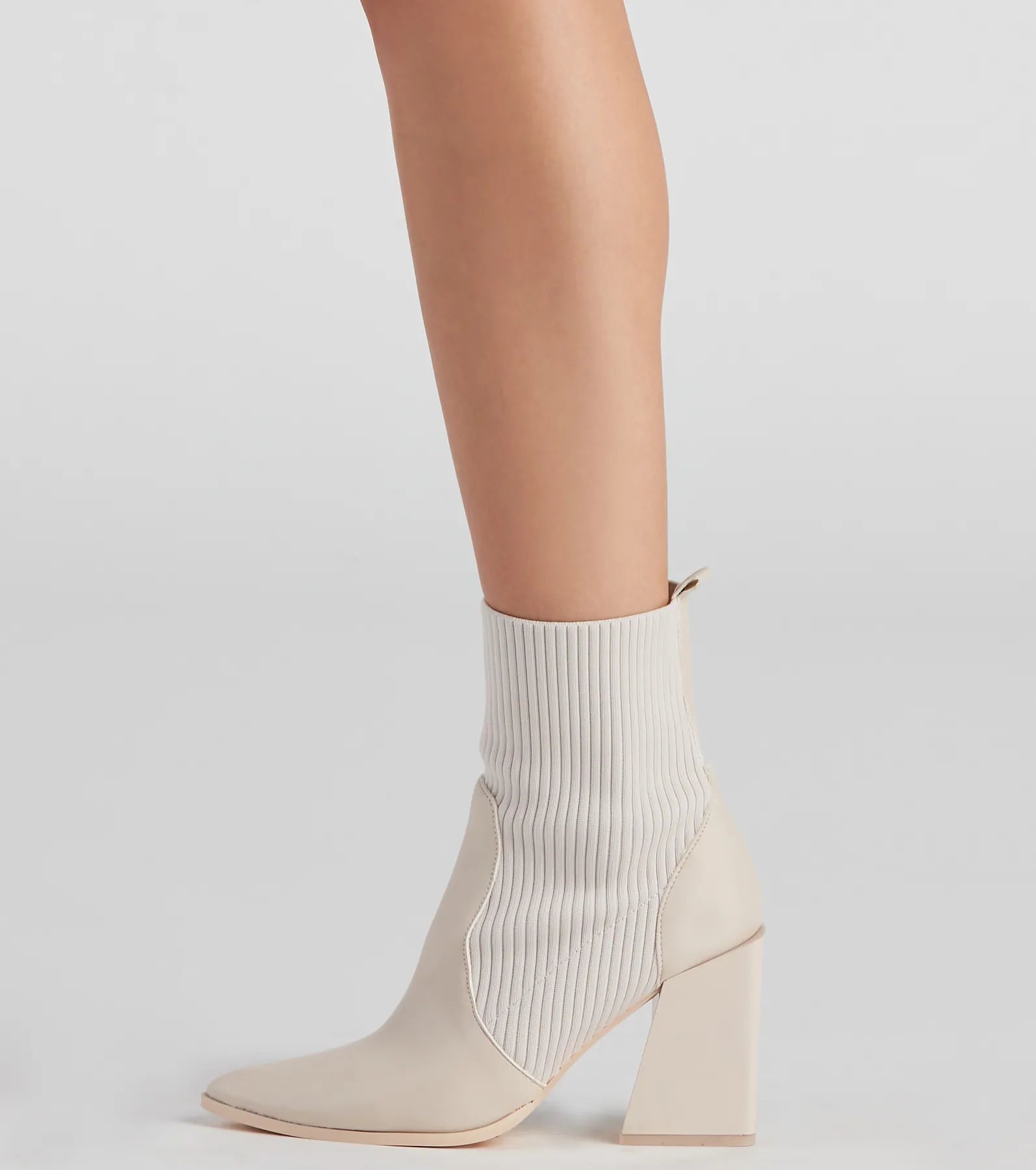 Walking Knit Style Block Booties - Image 3