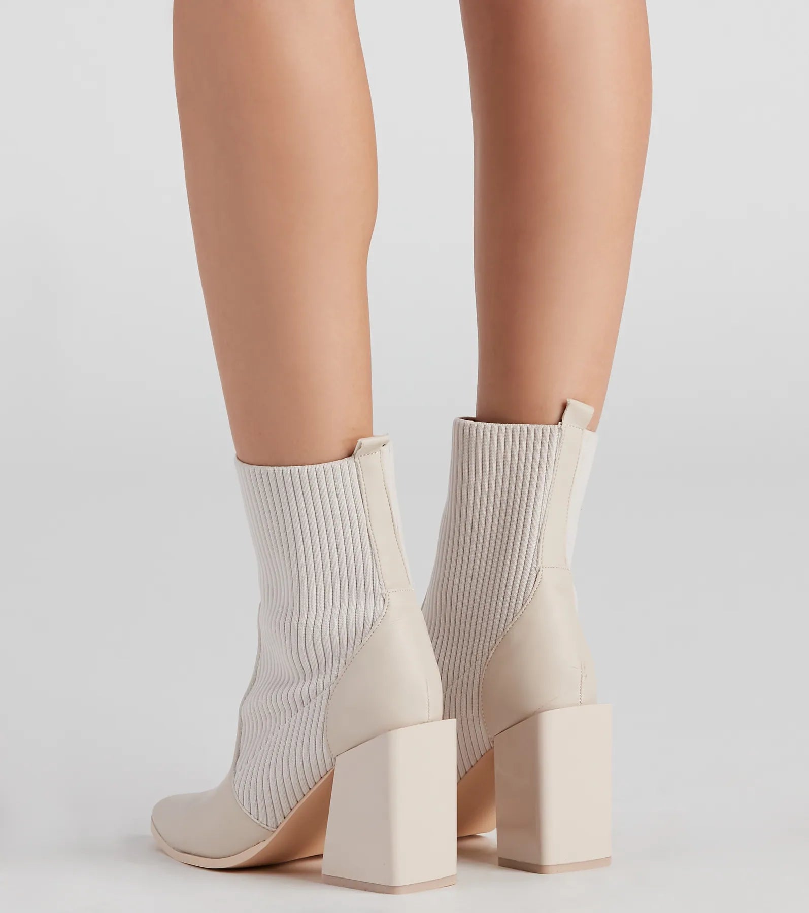 Walking Knit Style Block Booties - Image 4