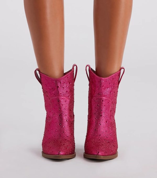 Glitzy Rhinestone Western Booties - Image 10