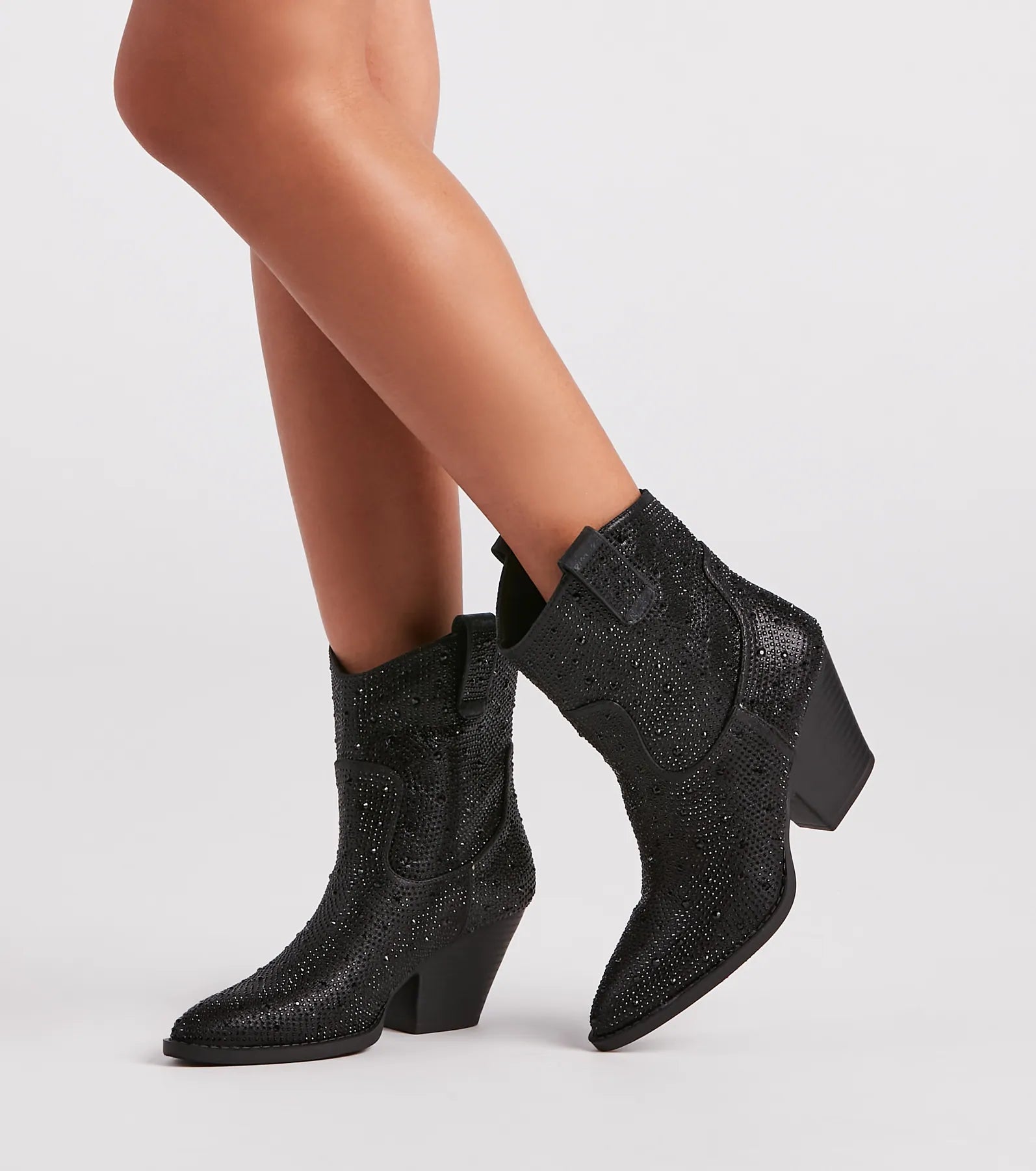 Glitzy Rhinestone Western Booties - Image 17