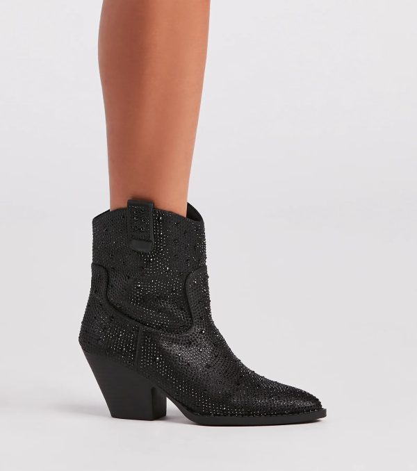Glitzy Rhinestone Western Booties - Image 19