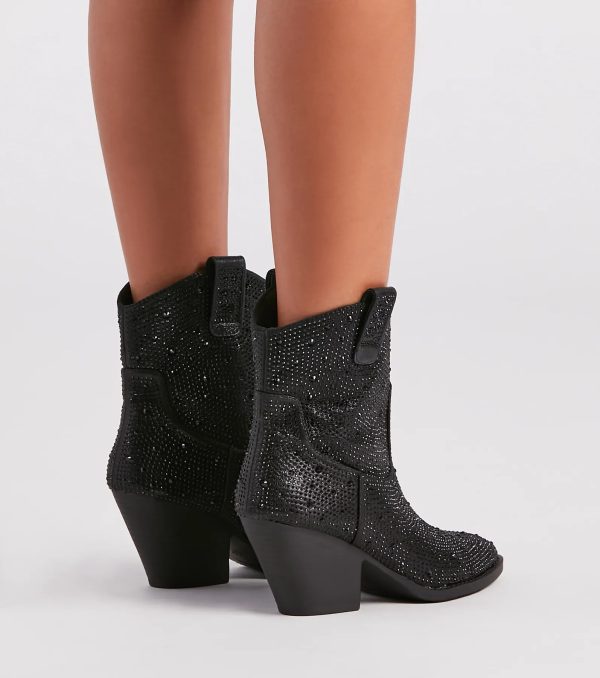 Glitzy Rhinestone Western Booties - Image 20