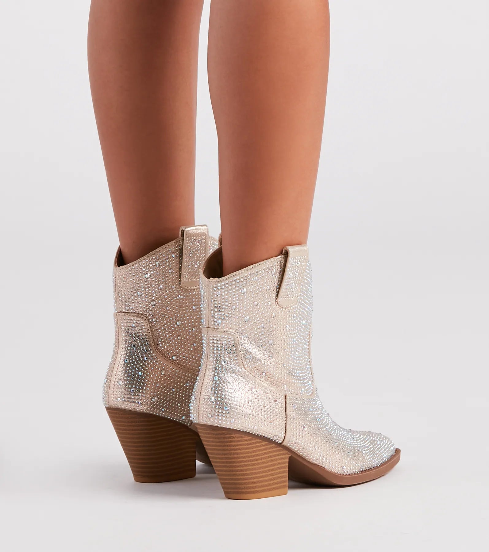 Glitzy Rhinestone Western Booties - Image 4