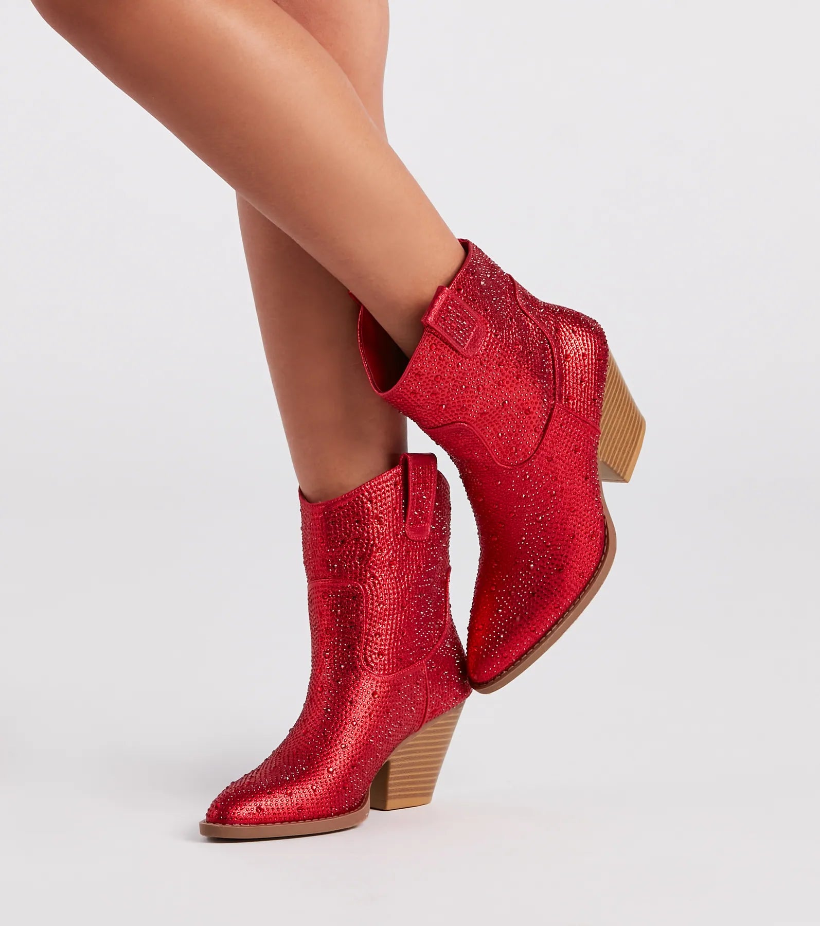 Glitzy Rhinestone Western Booties - Image 25