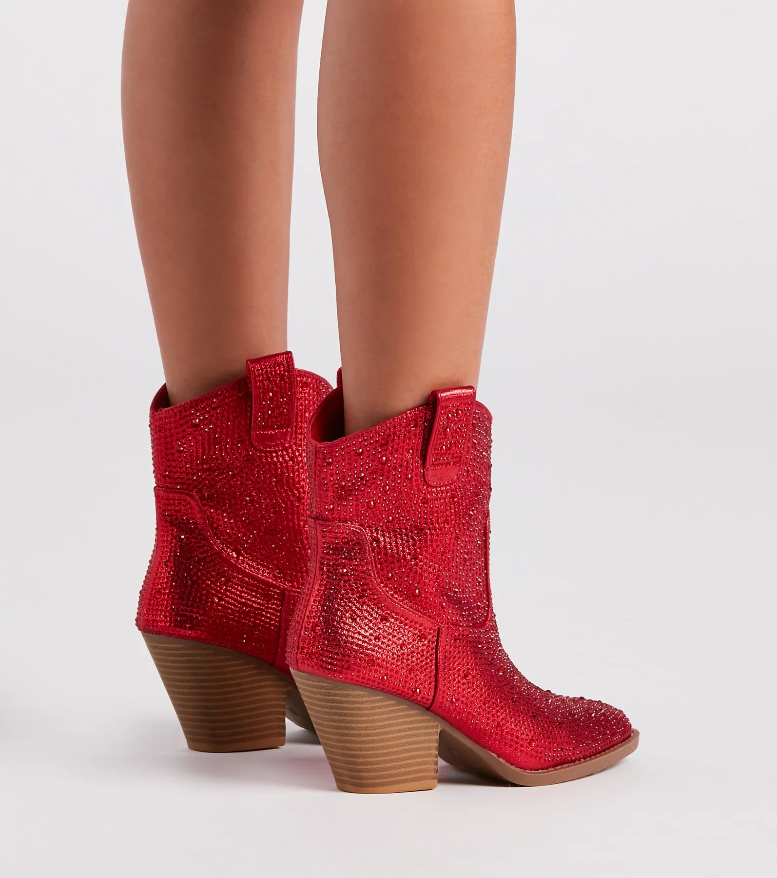 Glitzy Rhinestone Western Booties - Image 28