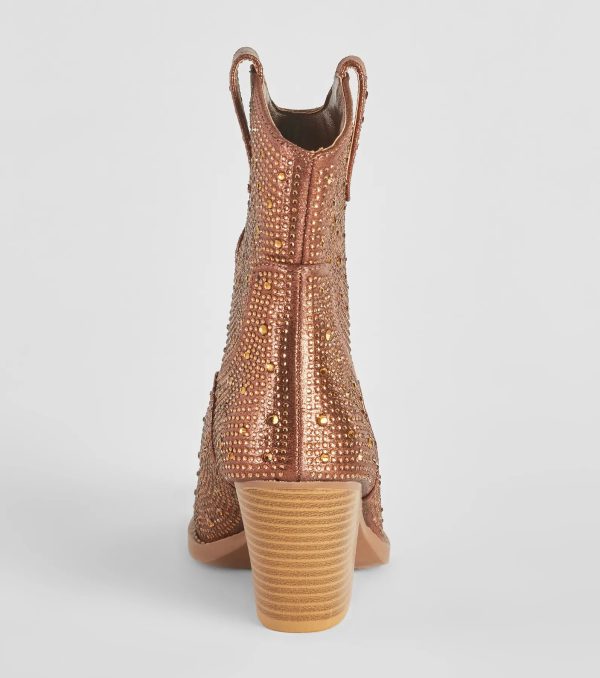 Glitzy Rhinestone Western Booties - Image 24