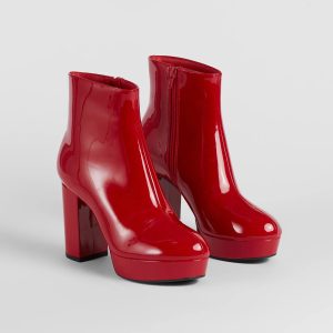 Showcase Allure Faux Leather Platform Heeled Booties